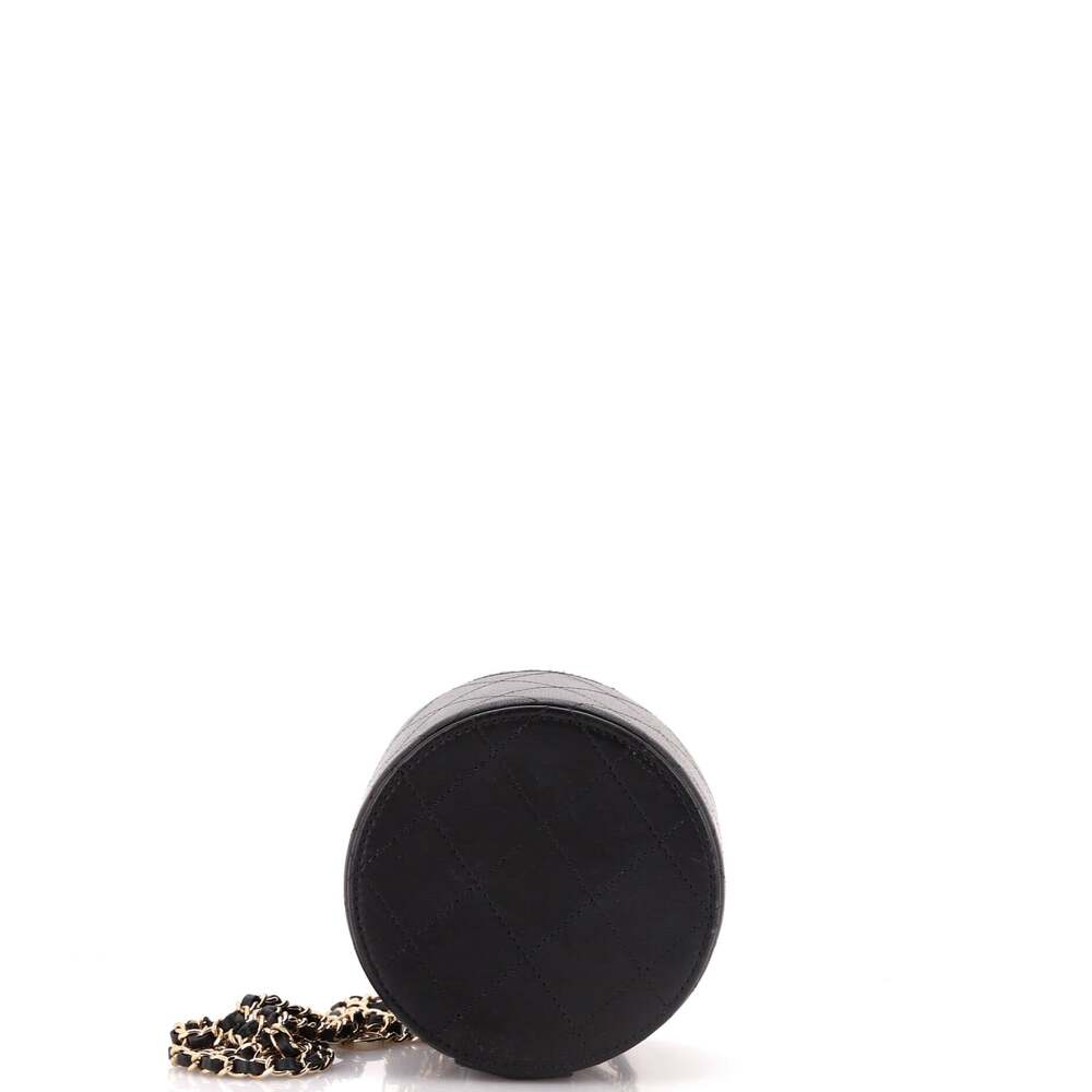 Chanel Cc Round Vanity Case With Chain #206781C16B - Picture 5 of 9